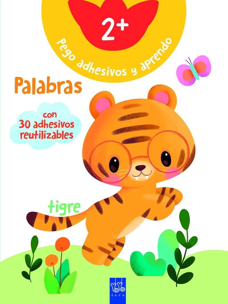 Pego adhesivos y aprendo. Palabras +2