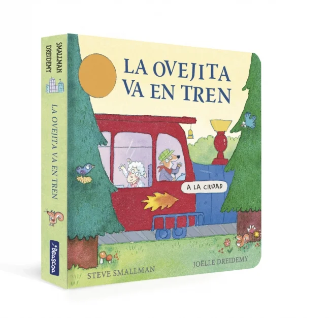 La ovejita va en tren (La ovejita que vino a cenar. Libro de cartón con mecanismos)
